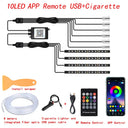 LED Car Ambient Lights Bluetooth RGB