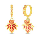 Sterling Silver Hoop Earrings Golden