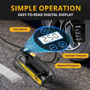 Corded Portable Car Air Pump Upgraded 12V 150PSI Electric Tire Inflator Pump Motorcycle Bike Ball LED Light Car Air Compressor