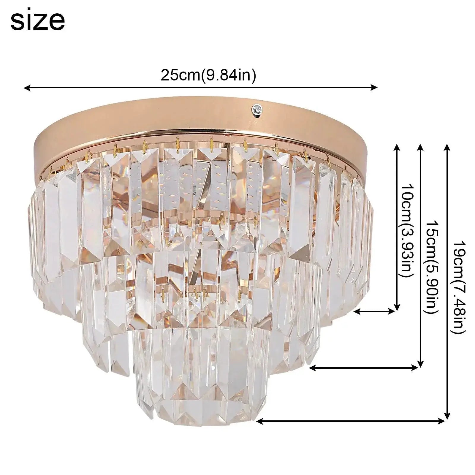 Crystal K9 Led Ceiling Lamp Modern Pendant Light Home Deco