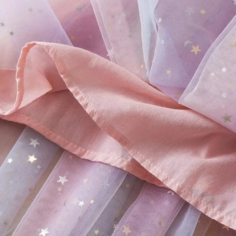 Rainbow Sequins Princess Dress Sparkling Tutu Set For Party