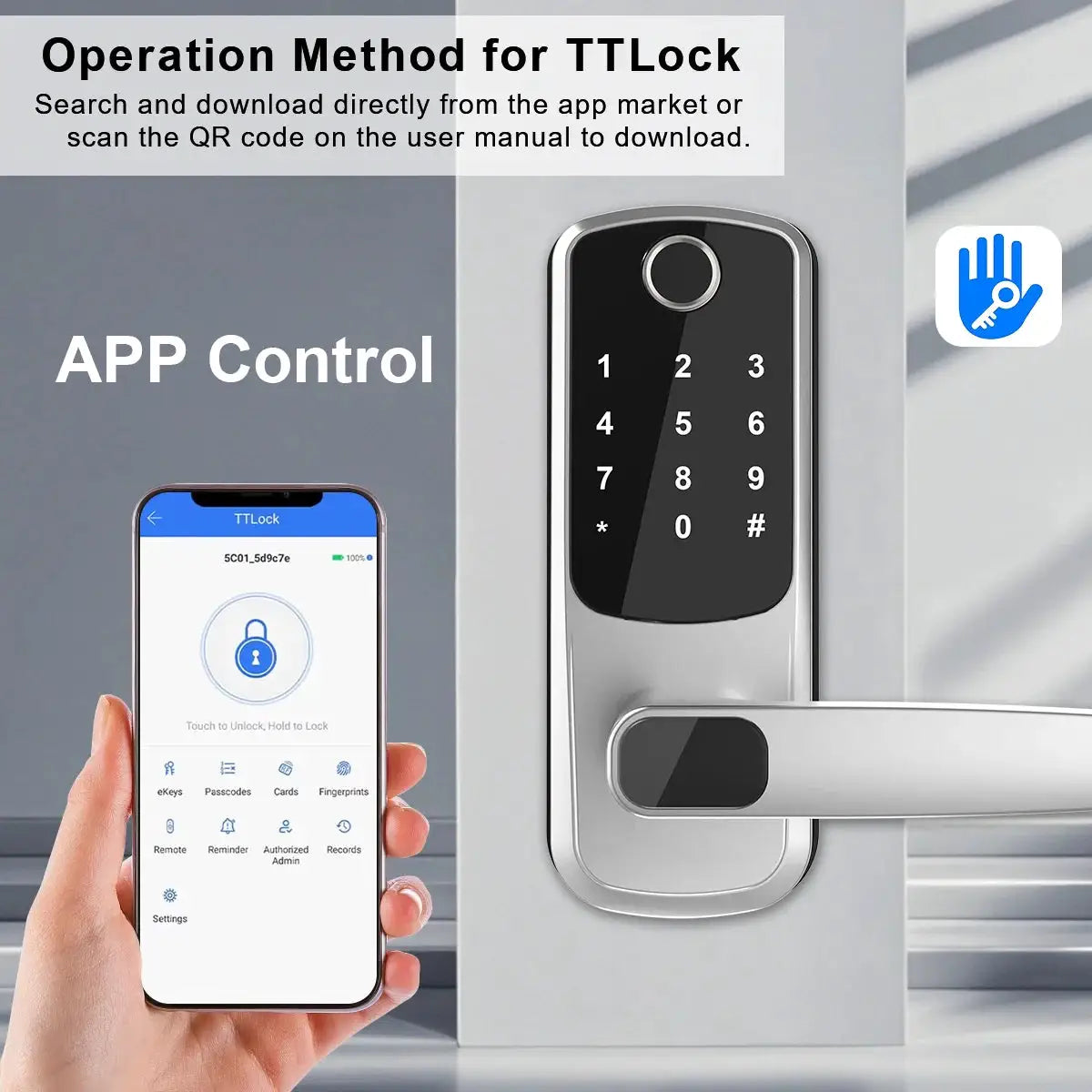 TTLOCK Wifi Electronic Smart Door Lock With Biometric Fingerprint / Password /Smart Card / Key Unlock/ USB Emergency Charger