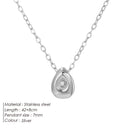 eManco Stainless Steel Gold-Plated Water Drop Pendant Necklace