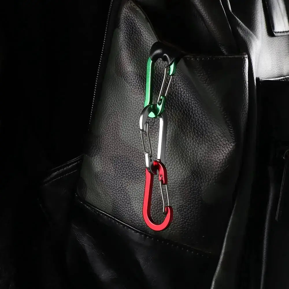 5 Pcs Carabiner Set For Outdoor Backpack Camping Clips