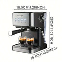 Semi-Automatic Espresso Machine, Single And Double Cup