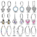 Silver Plated Hoop Earring Pendientes