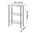 SucceBuy Stainless Steel Food Prep Table Commercial Kitchen