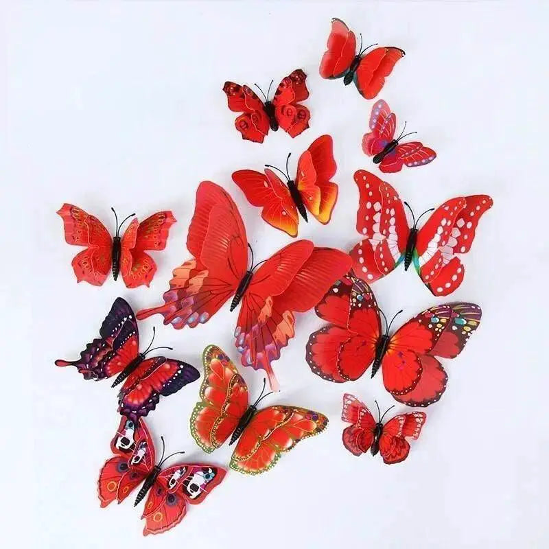 Butterflies Wall Stickers DIY 3D Decor for Living Room