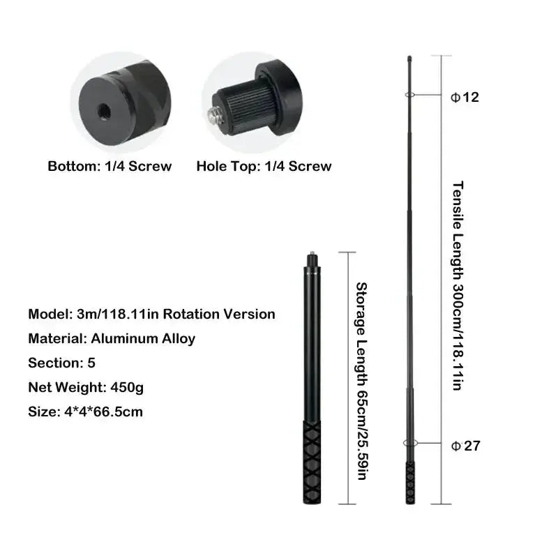 Stealth Selfie Monopod for Action Cams — product view 8