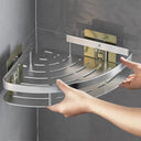 Aluminum Bathroom Shower Caddy: Space-Saving Corner Organizer