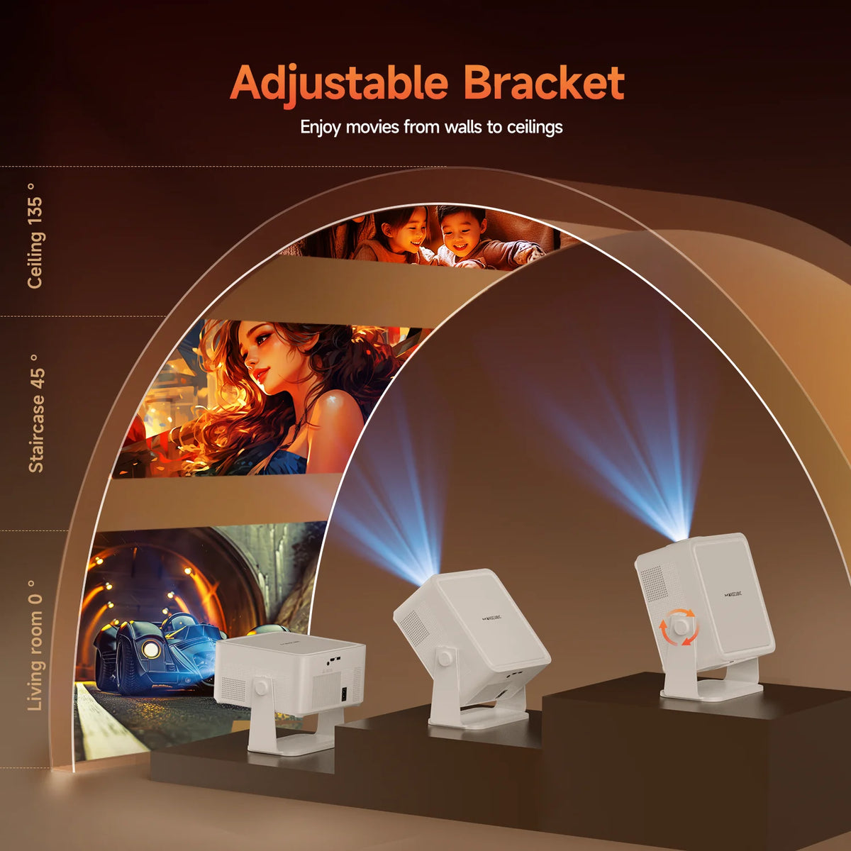 Magcubic Portable Outdoor Projector Projector Auto Focus Support — product view 3