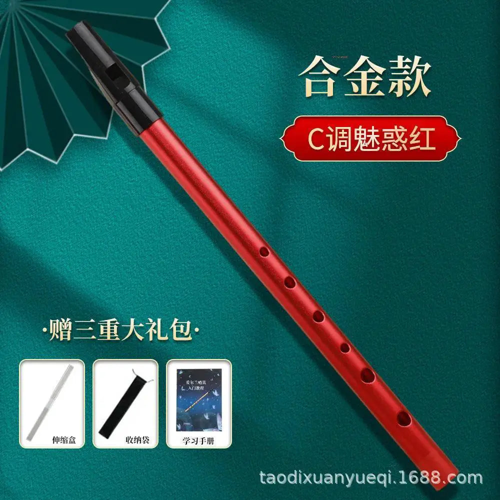 Irish Tin Penny Whistle Flute C Key D Key 34cm 30cm