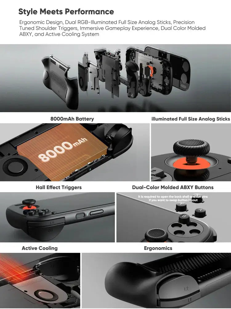 AYN Odin 3 Android Handheld 6'' 1080p AMOLED Screen Gaming Console Handheld