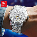 Olevs Mens Automatic Skeleton Watch