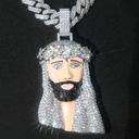 Iced Out Enamel Jesus Face