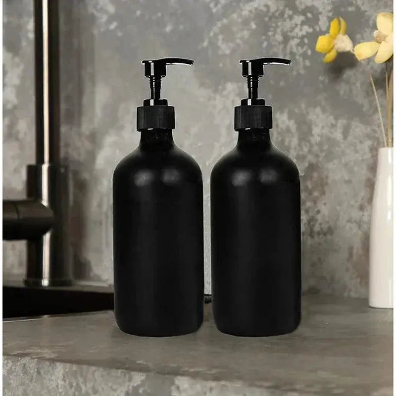 Matte Black Soap Dispenser Set Elevate Your Space Style