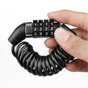 Portable Four Digit Bicycle Lock With Durable Steel Cable