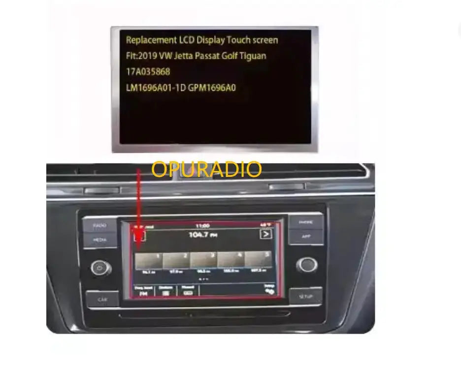 6.5 " LM1696A01 GPM1696A00 LM1696A01-1D LM1696A01-1B LCD DISPLAY With Touch SCERRN For Skoda Fabia 3 VW Polo crafter 2017 AUDIO