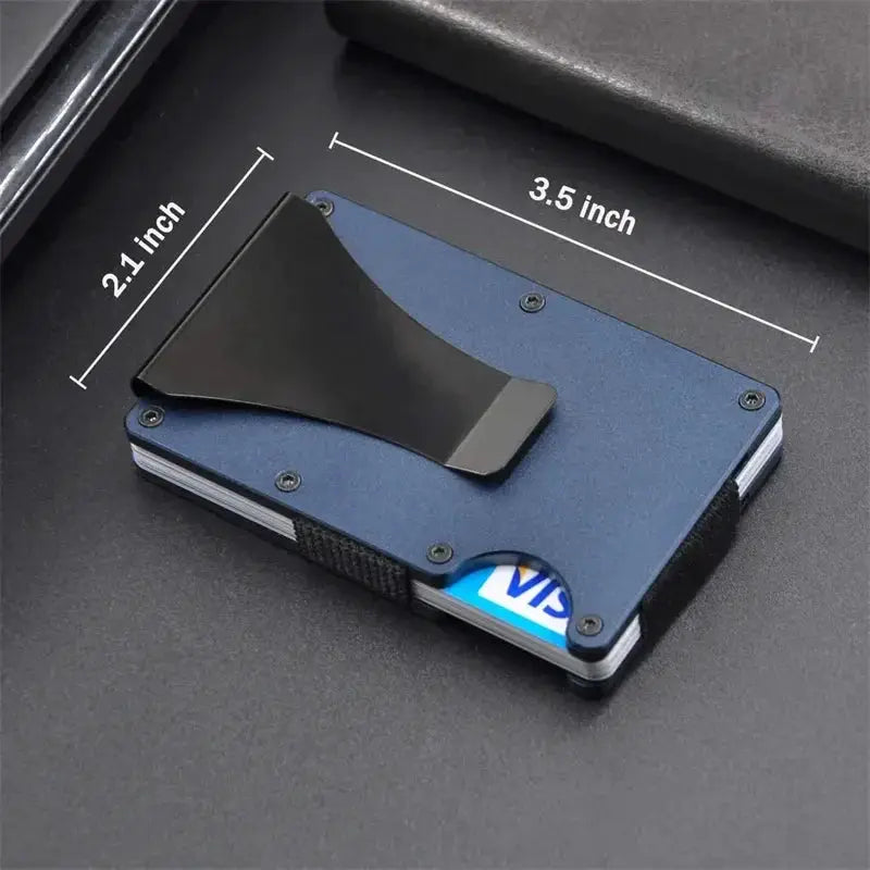 Clip Metal Wallet Aluminum Minimalist Blocking Holder - OurLum.com