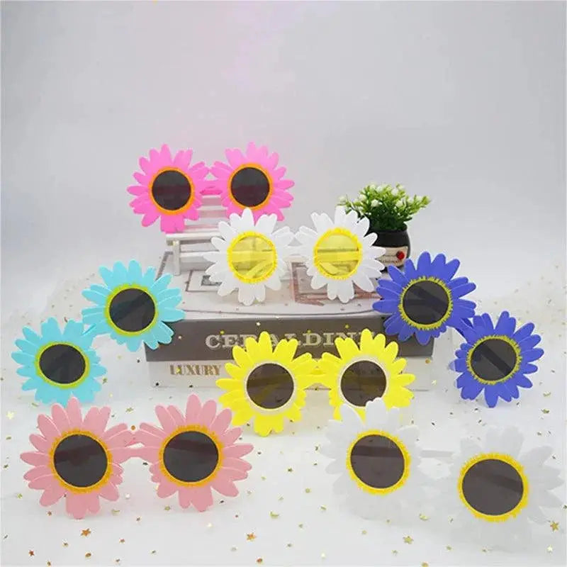Whimsical Daisy Shaped Sunflower Sunglasses For Parties