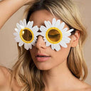 Whimsical Daisy-Shaped Sunflower Sunglasses for Parties