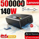 Lenovo 500000mAh CCC 140W Powerbank Super Fast Charging Ultra Capacity Portable Charger with LED Digital Display