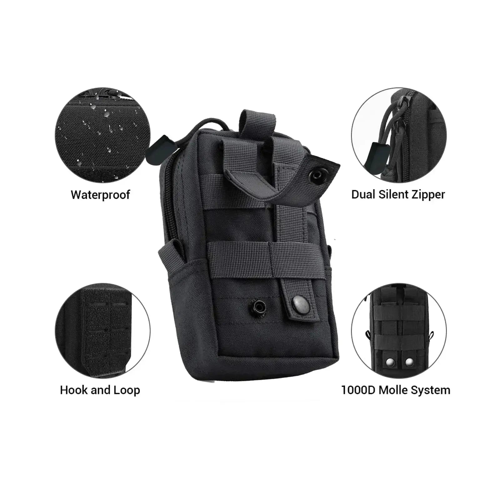 Tactical Molle Pouch Waist Bag Outdoor EDC Tool Bag For Men