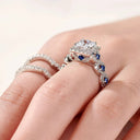 Princess Moissanite Ring in Sterling Silver Newshe