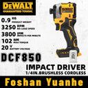 DCF850 1/4in Brushless Cordless Impact Driver Tool Compact
