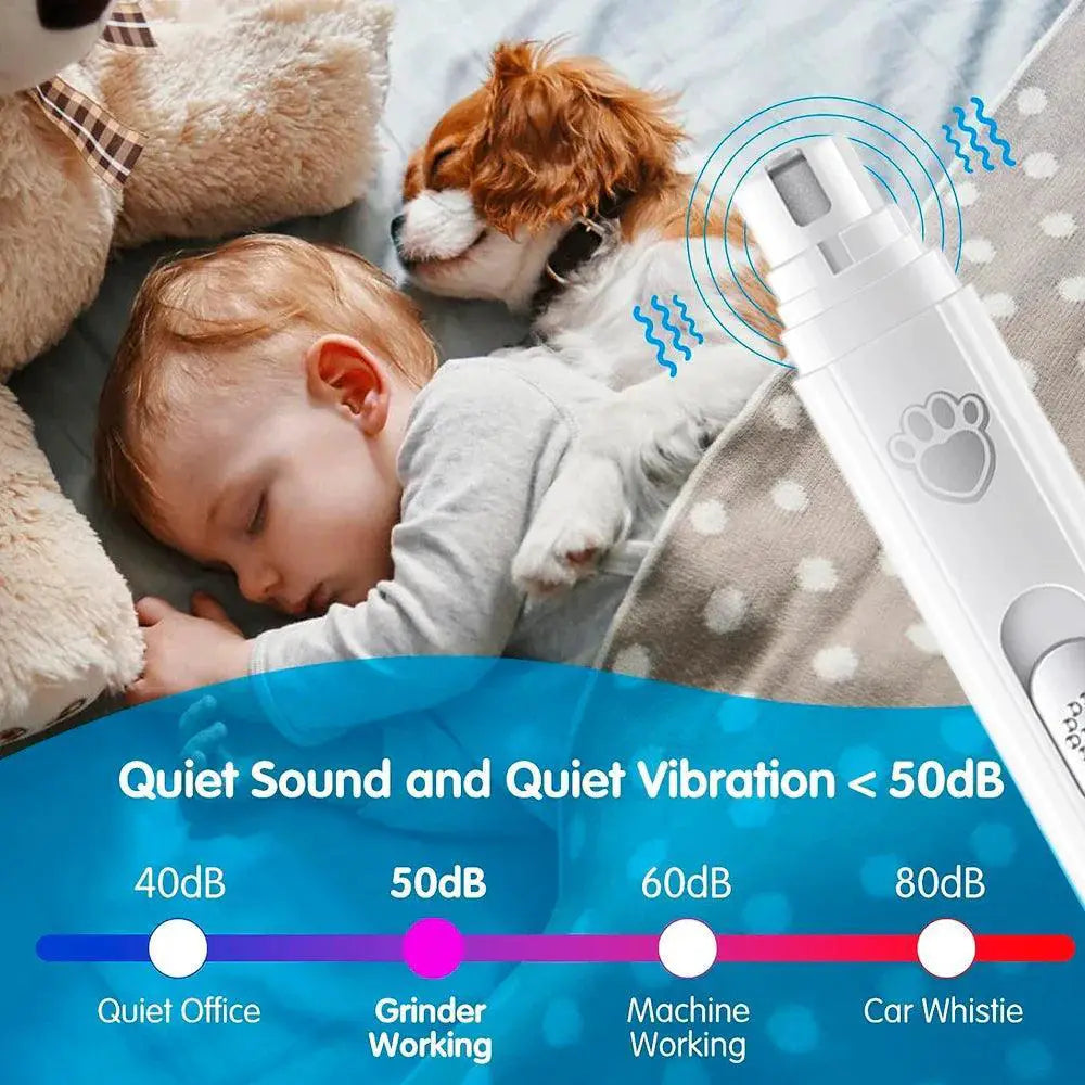 Pet Nail Trimmer Electric Rechargeable Grooming Tool