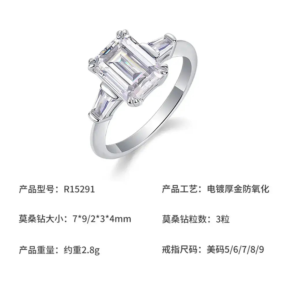 Sterling Silver Moissanite Ring — product image 3