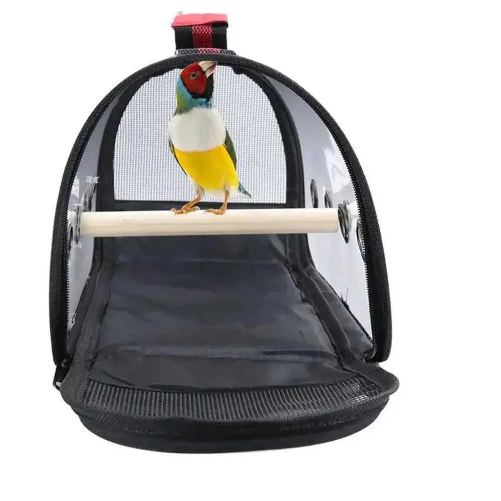 Portable Clear Bird Parrot Travel Cage With Sunroof