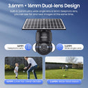 SHIWOJIA 6MP Solar Camera 4G Sim Card Outdoor 12X Zoom