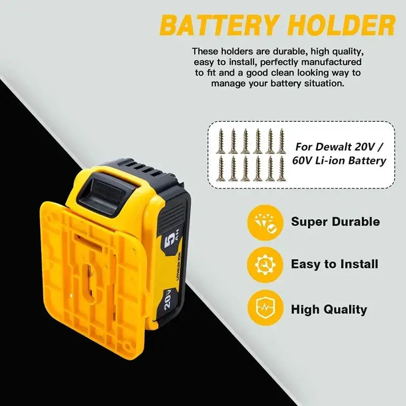 2 5 10 Pack Battery Holder Storage Rack For 18V 20V Tools