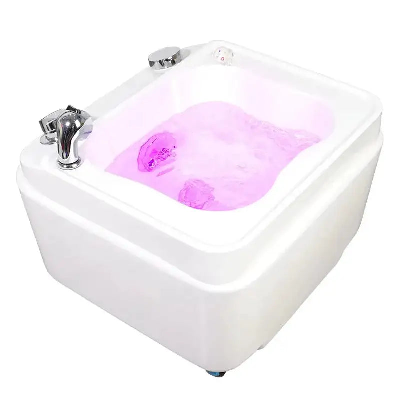 Cross-Border Adjustable Temperature Foot Bath Tubs with Surf-Style Color-Changing Lights and Foot Massage Function