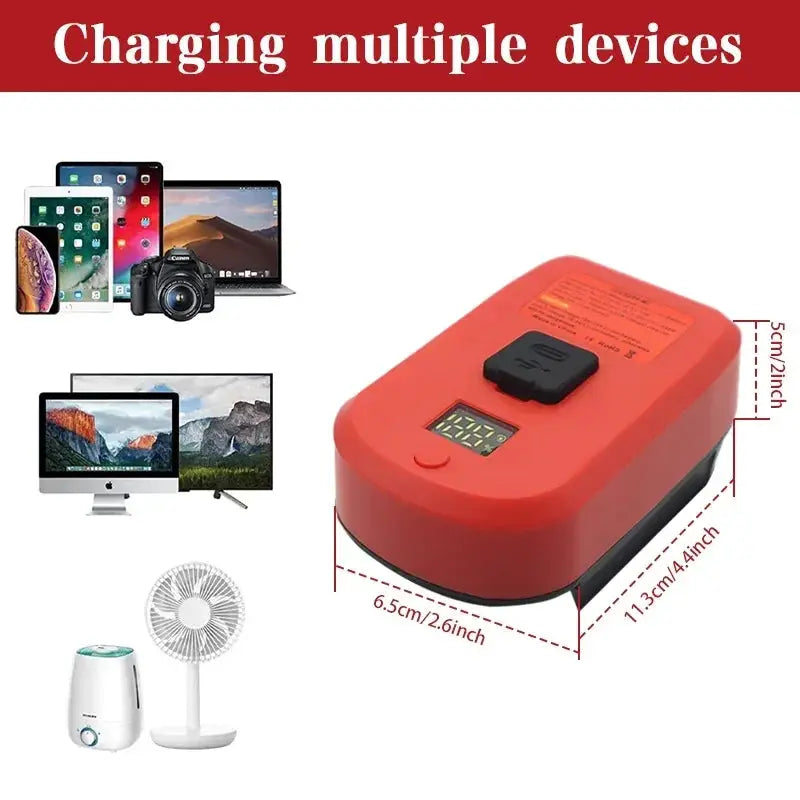 65W Multi Brand Fast Charger With USB Power Bank Function