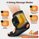 Rechargeable Air Compression Ankle Massager with Heat 3 Modes 4 Levels Heated Foot Wrap Pneumatic Ankle Foot Muscle Relaxer