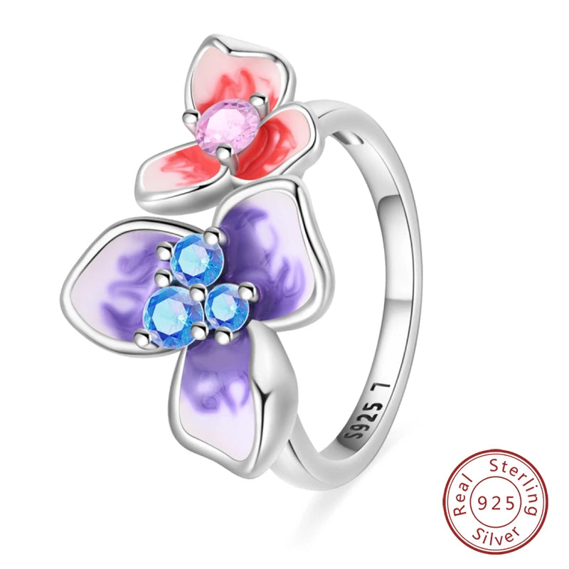 Ring Sterling Silver Star Moon