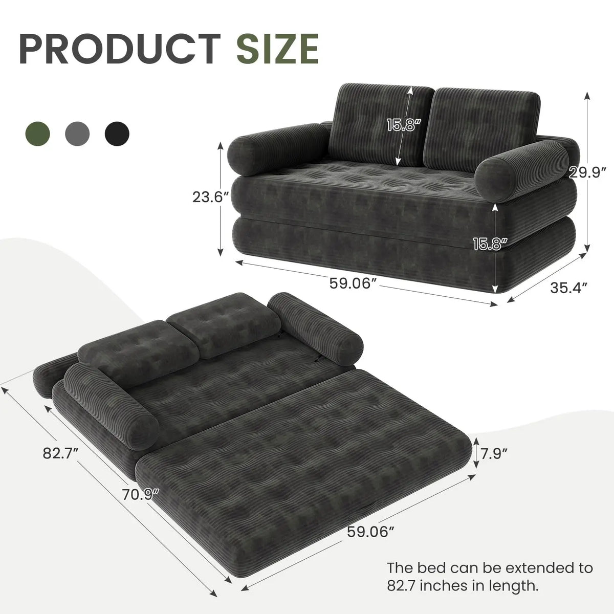 Foldable Living Room Sofa