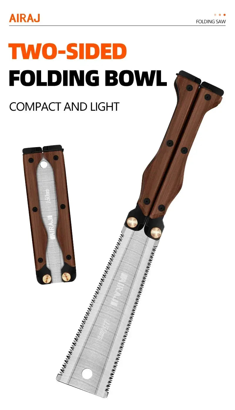 Airaj Double Sided Folding Saw Gardening Pruning Tool