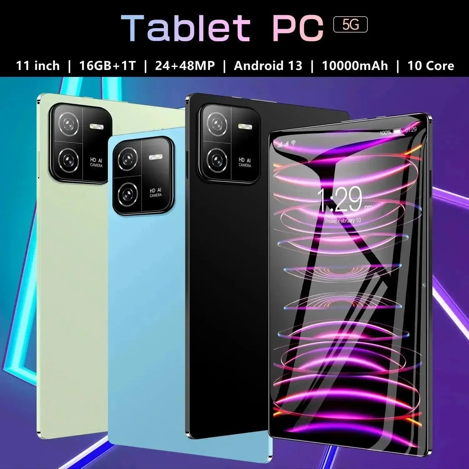 Pad 6 Pro 11 Inch 5G Android Tablet 10 Core 16GB RAM
