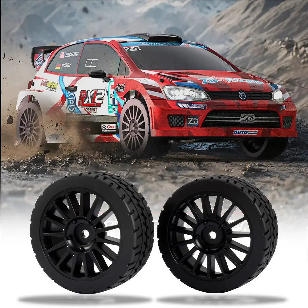 ZD Racing 2PCS RC Car Tires Rubber Tires Hex 12mm For Remote Control Racing Drift Car and 1/12 ZD Racing RX12 Original Tires