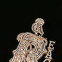 Custom R Letter Pendant Gold Plated