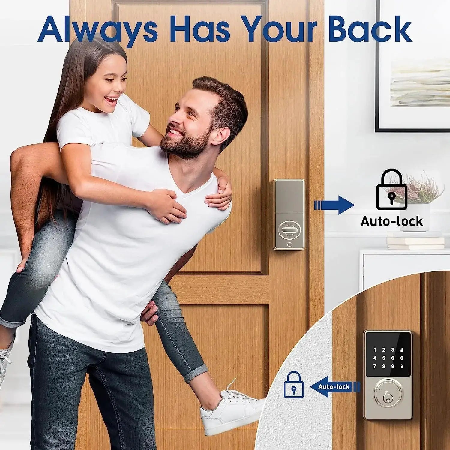 Smart Touchscreen Keyless Entry Deadbolt Lock for Security