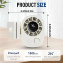 Car Clip On Fan 360 Degree Rotatable USB Rechargeable Portable Cooling On The Go