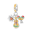 Sterling Silver Charm Beads Mask