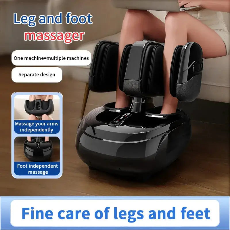 Jinkairui Fully Automatic Foot Massage Machine Detachable Split Massage Heating Kneading Leg Massager Home Relaxation