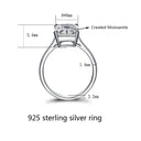 Moissanite Ring in Sterling Silver Passed