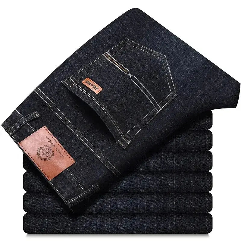 New Men Classic Jeans Soft Black Denim Pants Premium Quality