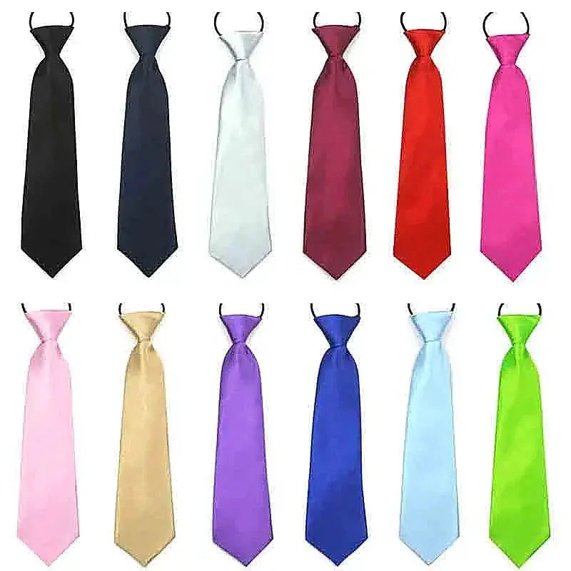 Solid Color Elastic Kids Tie for Parties and Events